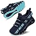 COKAFIL Boys Girls Sneakers Kids Running Sports Athletic Slip On Shoes for Little Kids/Big Kids Dark Blue