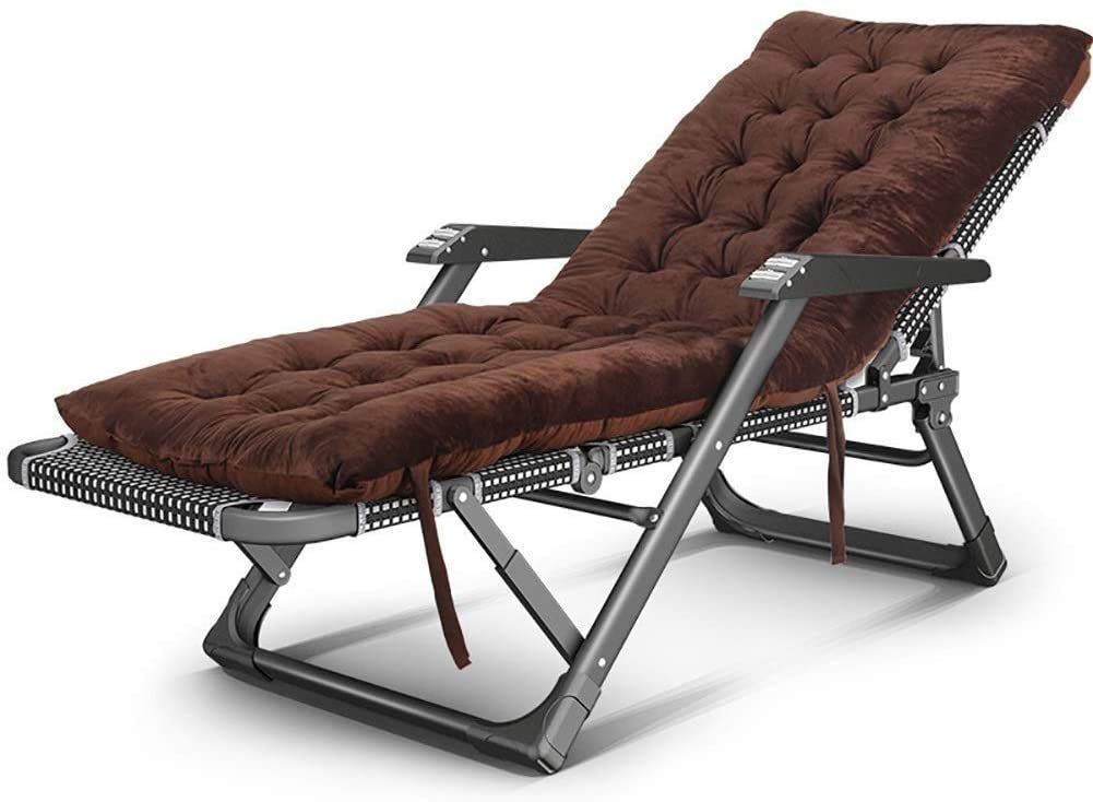 Chaise Longue de Jardin inclinable pour soulager le dos avec son coussin épais robuste 200 kg