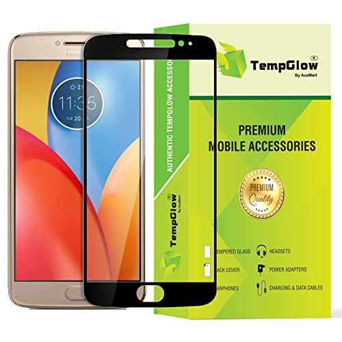 Image of Screen Protector for Motorola Moto E4 Plus (Black) Tempered Glass Edge-to-Edge 6D Screen Guard With Installation Kit