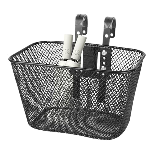 Yonuaret Cesta Delantera Para Bicicleta,Cesta De Alambre De Bicicleta Con Asas | Equipo De Bicicleta Resistente A La Inmunidad Resistente A La Inmunidad Para Ciclismo Tras