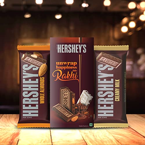 Hershey's Bar - Rakhi Gift Pack Hershey's Bar - Rakhi Gift (Milk Bar 100 gm & Almond 100 gm + Rakhi ), 2 x 100