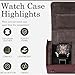 SOLYUJ Watch Travel Case for Men: 3 Slot Watch Box Organizer Display Case - Portable Watch Storage & Travel Case - Watch Roll Fits All Wrist Watches & Smart Watches Up to 50mm