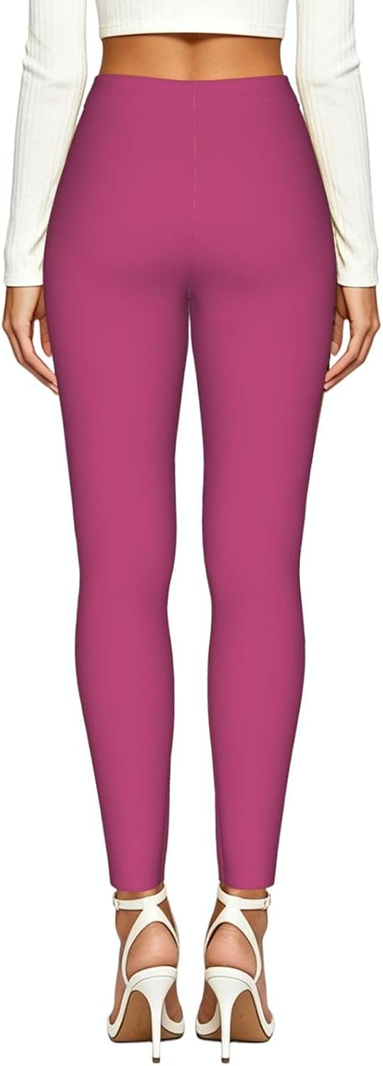 Peony Stretch Leggings,Opaque Printed Elasticity Pants for Workout