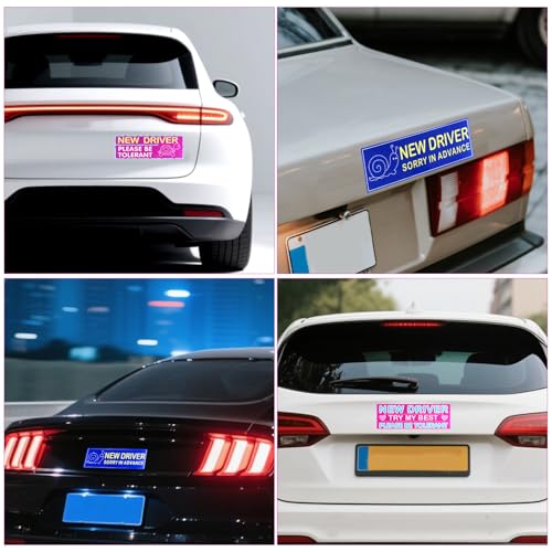 Image of 3pcs New Driver Magnet for Car, Please Be Patient Student Driver Magnet, Learner Safety Warning Stickers, Funny Reflective Magnetic Bumper Signs for Novice & Teen Driving Gifts
