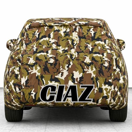 Image of Kings of Cover New Jungle 100% Waterproof Ciaz Car Cover | Polyester Car Body Cover for Rain & Sun | UV Protection, Dustproof, Scratch Resistant, Windproof, Heat Resistant, Custom Fit