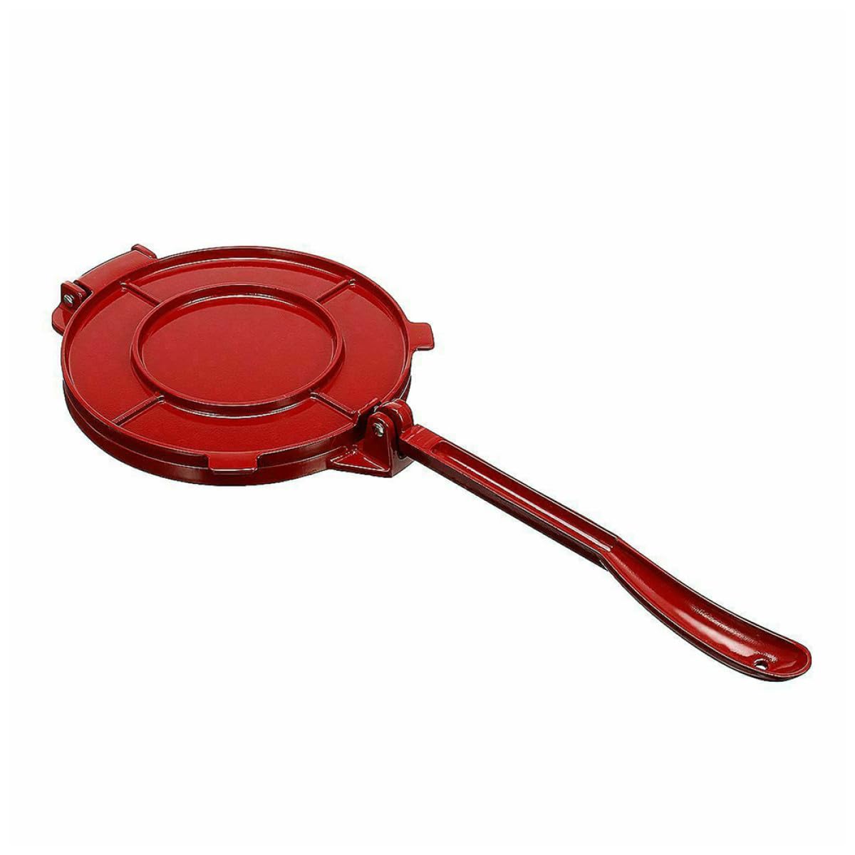 Prensa para Tortillas de Acero Superficie Antiadherente Roja de 20 CM Adecuado para Cocina y Moldeado de Masa