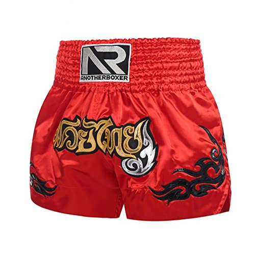 Foto von Muay Thai Boxen, Kampf-Shorts, Sportbekleidung, Training, Wettkampf, atmungsaktiv, Muay Thai-Seil-Design, Kampfsport, Kickbox-Shorts, Kleidung, Schwarz, L, L