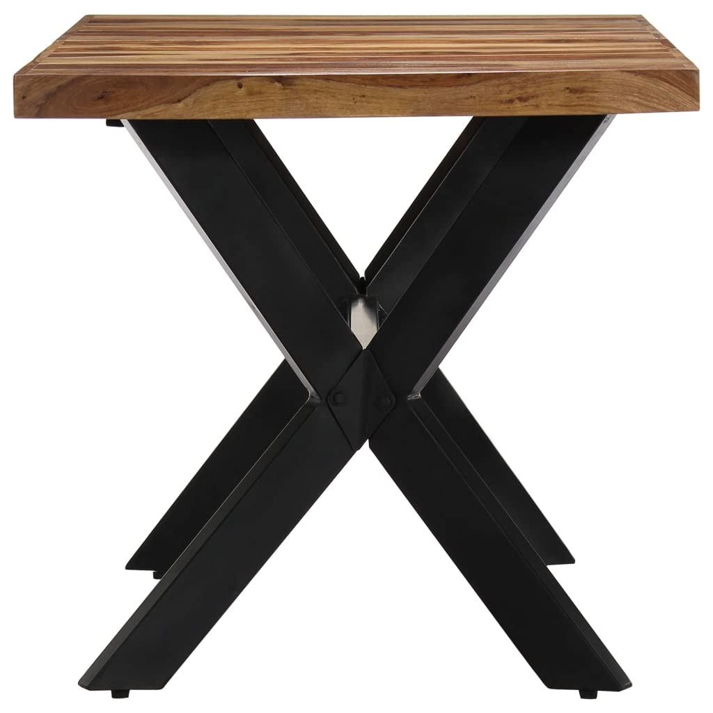 Tavolo da pranzo, 140 x 70 x 75 cm, in legno massiccio di acacia