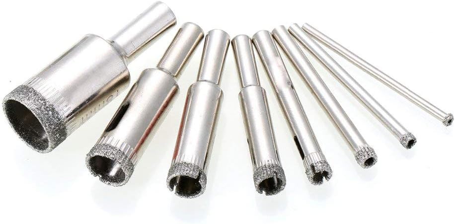 Generic 10Pcs 5-22Mm Diamond Hole Saw Drill Bit Set Tile Ceramic Glass Porcelain Marble Drill Bits