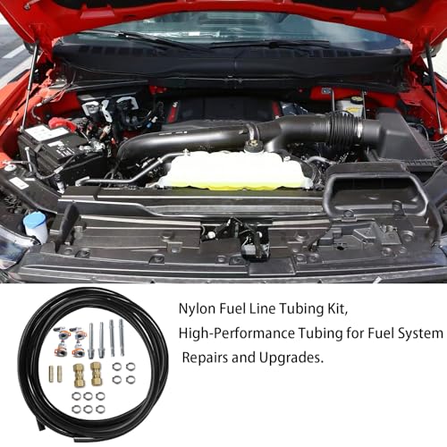 FLK-56 Automotive replacement fuel lines Repair Kit 5/16\"(8mm), Nylon Fuel Line Tubing Kit, Nylon fuel line repair kit, High-Performance Tubing for Fuel System Repairs and Upgrades, 23 Pack, Black. - Thumbnail 2