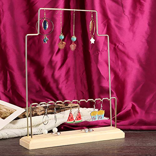 Preisvergleich Produktbild Jarchii Pine Ear Studs Stand, einfacher und stilvoller Ohrringregal Schmuckständer, Metall Ohrring Ohrstecker Displayhalter für Boutiquen Juweliergeschäfte(#4)
