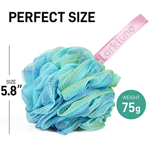 Shower Loofah Bath Sponge 75G - 4 Pack Large Soft Nylon Mesh Puff For Body Wash, Loofah Shower Exfoliating Scrubber Pouf For Women And Men, Full Cleanse, Beauty Bathing Accessories #TOP1