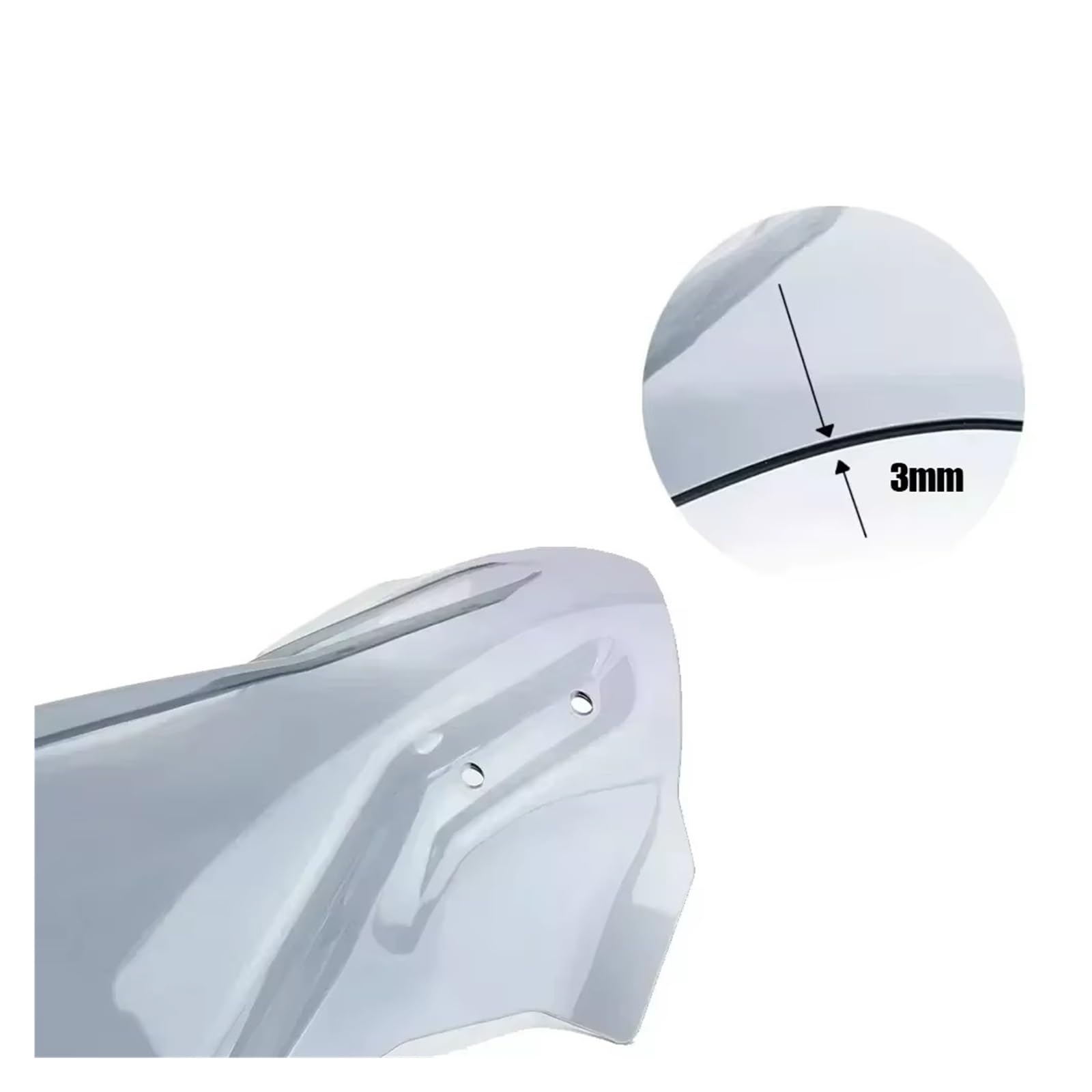 Pantalla Moto para G310 GS para G310GS para Parabrisas Aumentar La Pantalla Deflectora De Viento Accesorios Motocicleta Engrosado(Smoke)