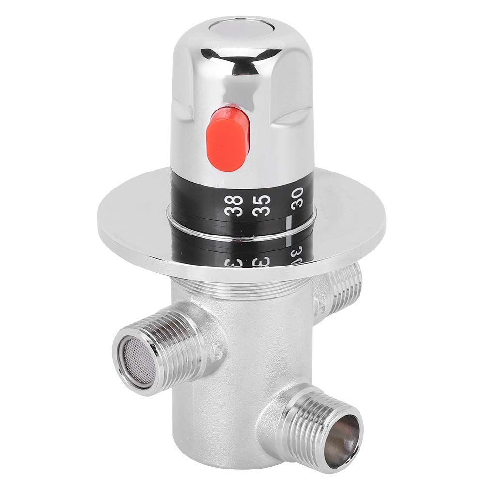 Miscelatore termostatico G1/2, valvola di controllo dell'acqua durevole e compatta per bagno e , 12,3 x 8,4 x 8,4 cm