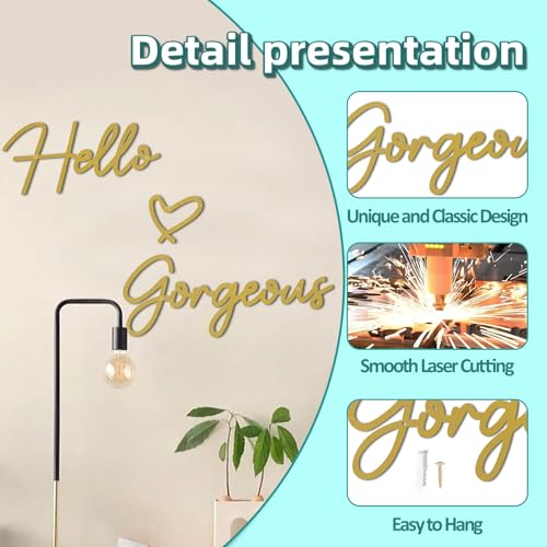 Décoration murale en métal Hello Gorgeous pour relooker un mur vide - 7