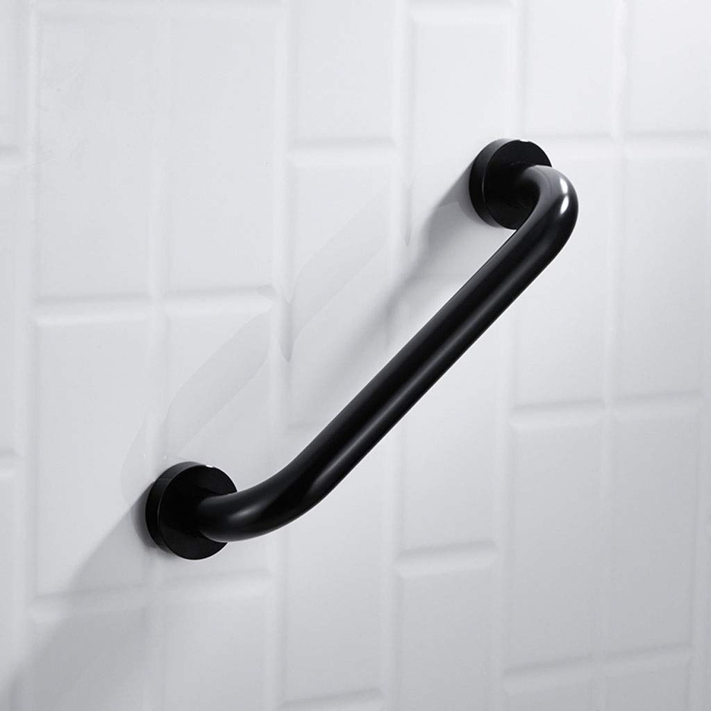Corrimano Antiscivolo Maniglia per WC Maniglia per WC Nera Sicurezza per Bagno Maniglione Senza Punch, Ventosa Antiscivolo Spazio Maniglia in Alluminio, Maniglione Antistatico ad a
