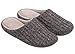 HomeIdeas Men's Cashmere Cotton Knitted Anti-slip House Slippers, Brown, X-Large / 13-14 D(M) US