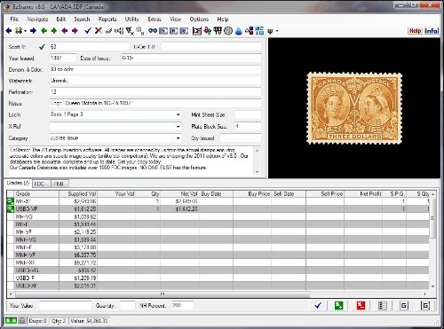 Ezstamp Canada Stamp Collecting Software Catalog Cd Scott #'S Latest Edition #TOP13