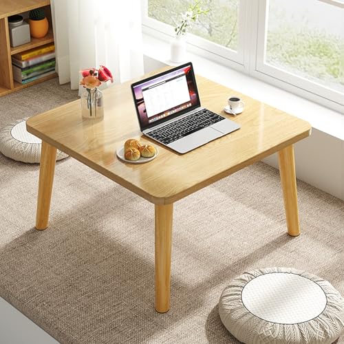 Table basse au sol en bois compacte pour salon et ordi