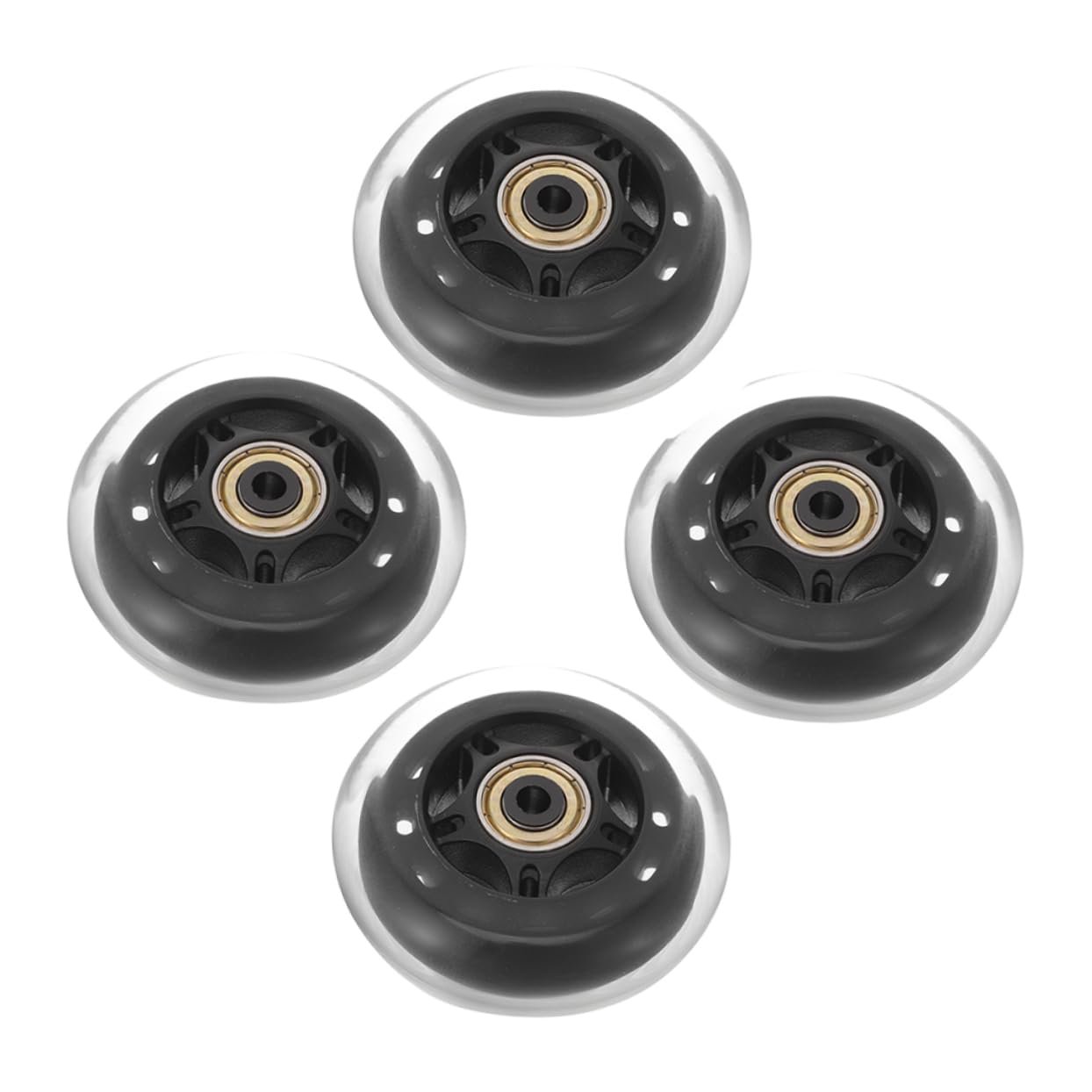 HANABASS Quiet Movement 4pu Replacement Wheels 2.5 Inch for Furniture Luggage Skates
