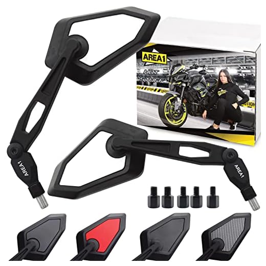Area1 Motorcykel spegel för styre CNC kompatibel med Yamaha WR 125R/WR 125X/WR 125R/WR 450 F, GP (V62)