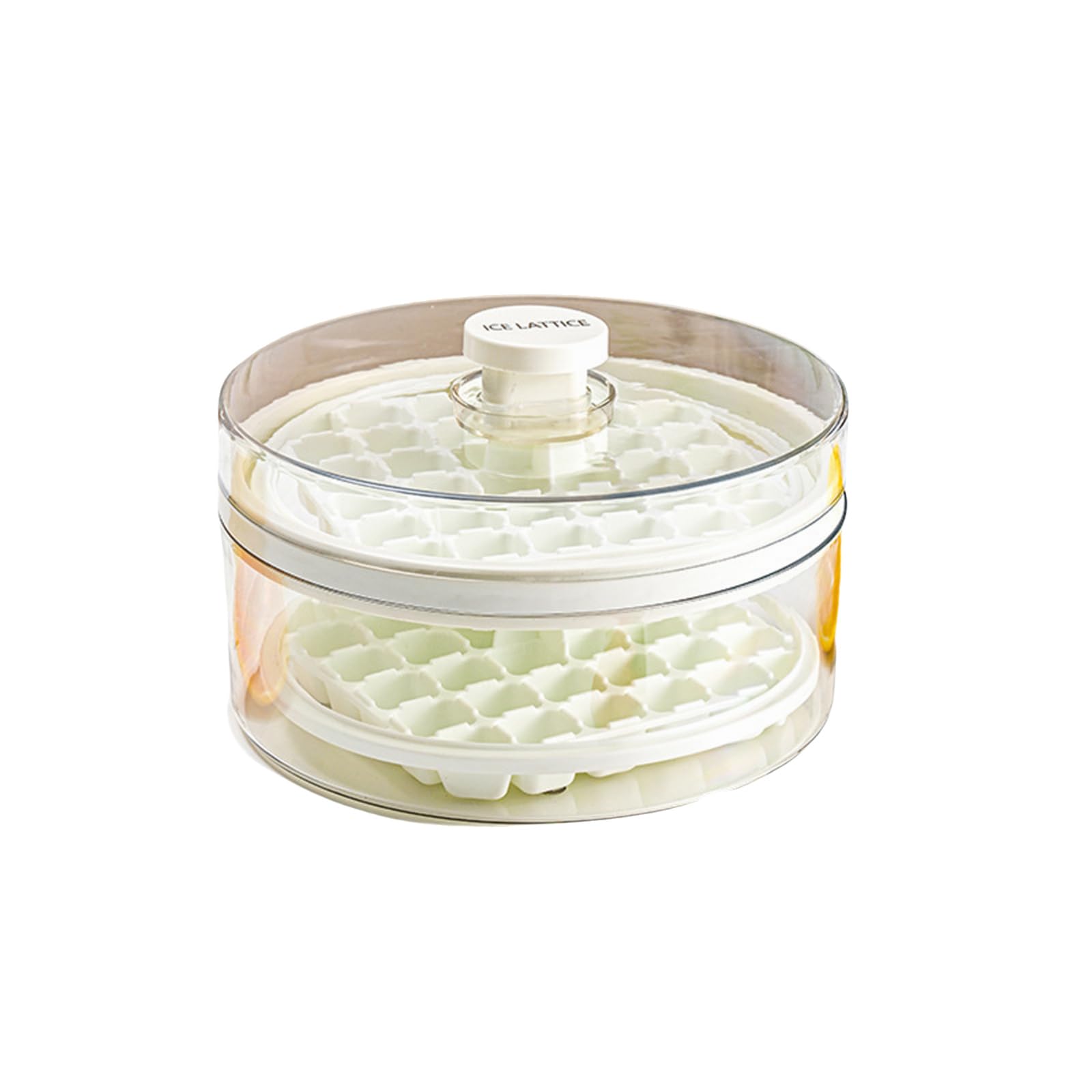 MALSSE Round Ice Tray with Storage Box Easy to Clean Molds with Lid Large Capacity Container for Chilling Beverages Storage Box