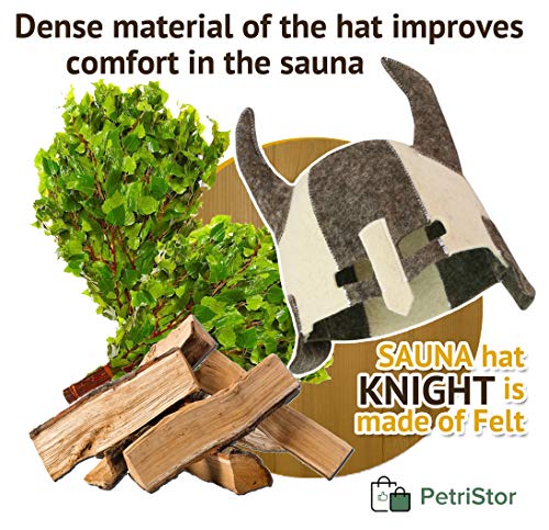 PetriStor Chapeau de sauna chevalier en laine pour homme Feutre naturel 100 % naturel fabriqué en Ukraine – vue 6