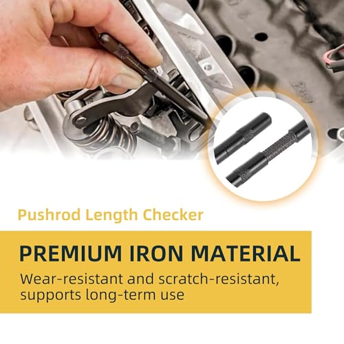 Image of Acouto Pushrod Length Checker 6.8-7.8 inches Push Rod Length Checking Tool Pushrod Measuring Tool Pinion Depth Checker 7702-1 Iron Black Adjustable Range