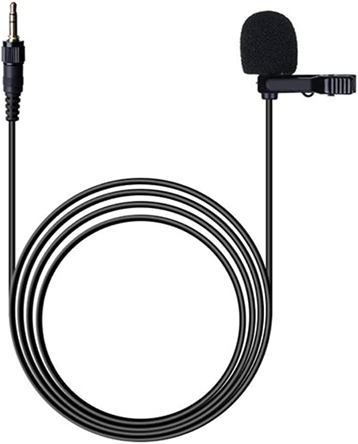 3.5mm Omnidirectional Lavalier Microphone Easy Clip-on Condenser Recording Mic Compatible with Sony UWP V1 D11 D21 Transmitter