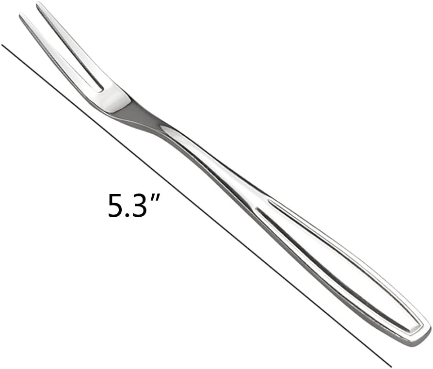 Best Deal Product Pekky Stainless Steel Fruit Forks Mini Cake Forks, 12 Pieces