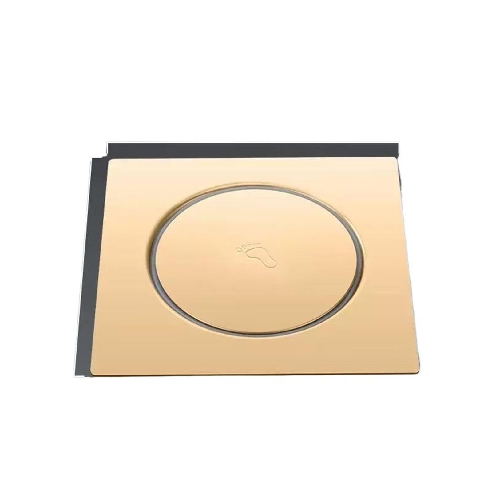 Floor Drains Brass Shower Floor Drain Bathroom Square Floor Drain Strainer Cover Grate Waste(Gold-10x10cm)