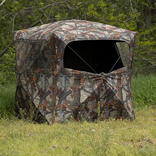 Barronett Blinds GR251BT Grounder 250 Pop Up Portable 2 Person Blind, Bloodtrail Woodland Camo