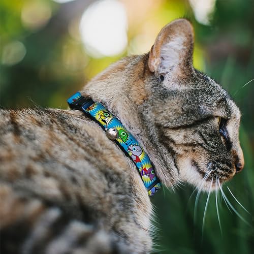 Collar de gato con cierre de seguridad Buckle-Down azul bebé de 0.5 pulgadas 3