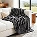Bedsure GentleSoft Grey Fleece Blanket for Couch - Cozy Soft Blankets for Women, Cute Small Throws for Girls, 50x70 Inches