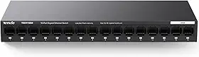 Tenda Switch Gigabit Teg1116M de 16 Portas, Switch Ethernet Não Gerenciável com Otimização de Tráfego, Plug & Play, Design Sem Ventoinhas e Em Metal, Proteção Vitalícia Limitada.