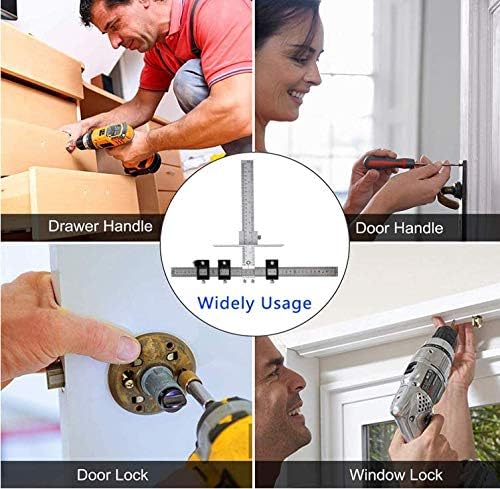 Cabinet Hardware Jig/Punch Locator Drill Guide Template Wood Drilling Dowelling for Installation of Handles, Knobs on Doors and Drawer Pull with Center Punch Cabinet Knobs Tool