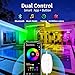 KSIPZE Outdoor led Strip Lights Waterproof IP68, RGB Outdoor led Lights with Button & Bluetooth App Control, Music Sync, Timer, Exterior Led Rope Lights for Decor Balcony, Roof, Garden, Pool