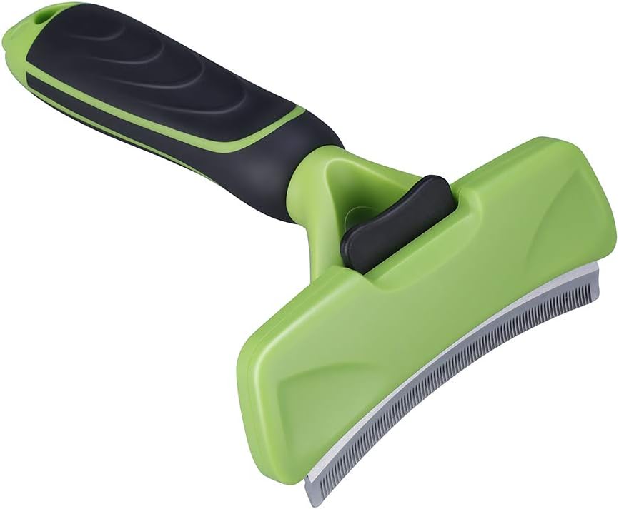 CORALONE Pet Deshedding Tool and Grooming Brush for Dog Cat and Rabbit, Effectively Reduces Shed Fur by Up to 95% in Minutes by Dog…