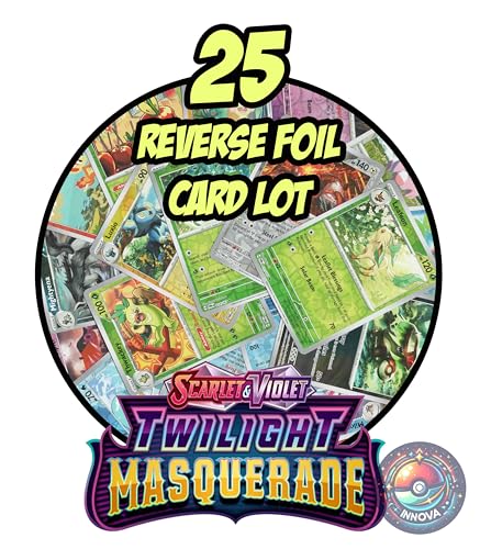 Twilight Masquerade – Pokemon 25 Reverse Foil Card Lot