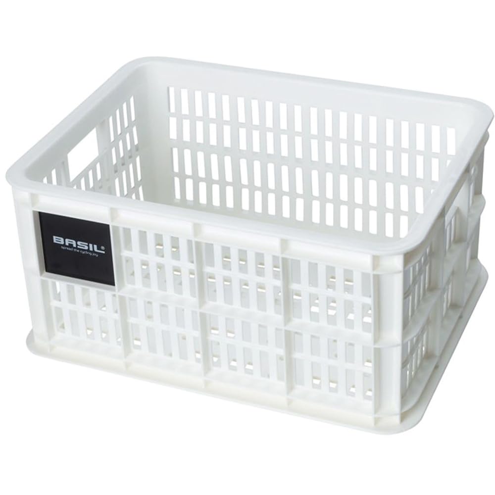 Basil Front Basket Crate S Plastic, Capacity: 17.5L U.a. passend für V.R.-Transportträger, geeignet für MIK, Racktime, I-Rack