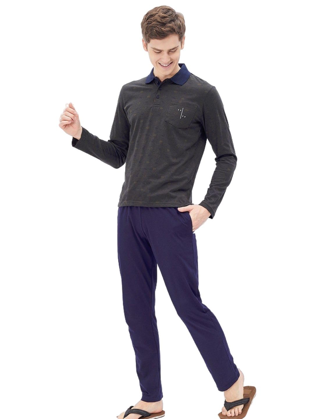 Men Printed Pyjama Set