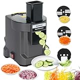 Mangoct 3 in 1 Electric Vegetable Dicer Slicer for Commercial & Home Use, Multifunctional Automatic Commercial Vegetable Chopper for Onion Potato Cabbage Veggie Fruit Slicing Shredding and Slitting