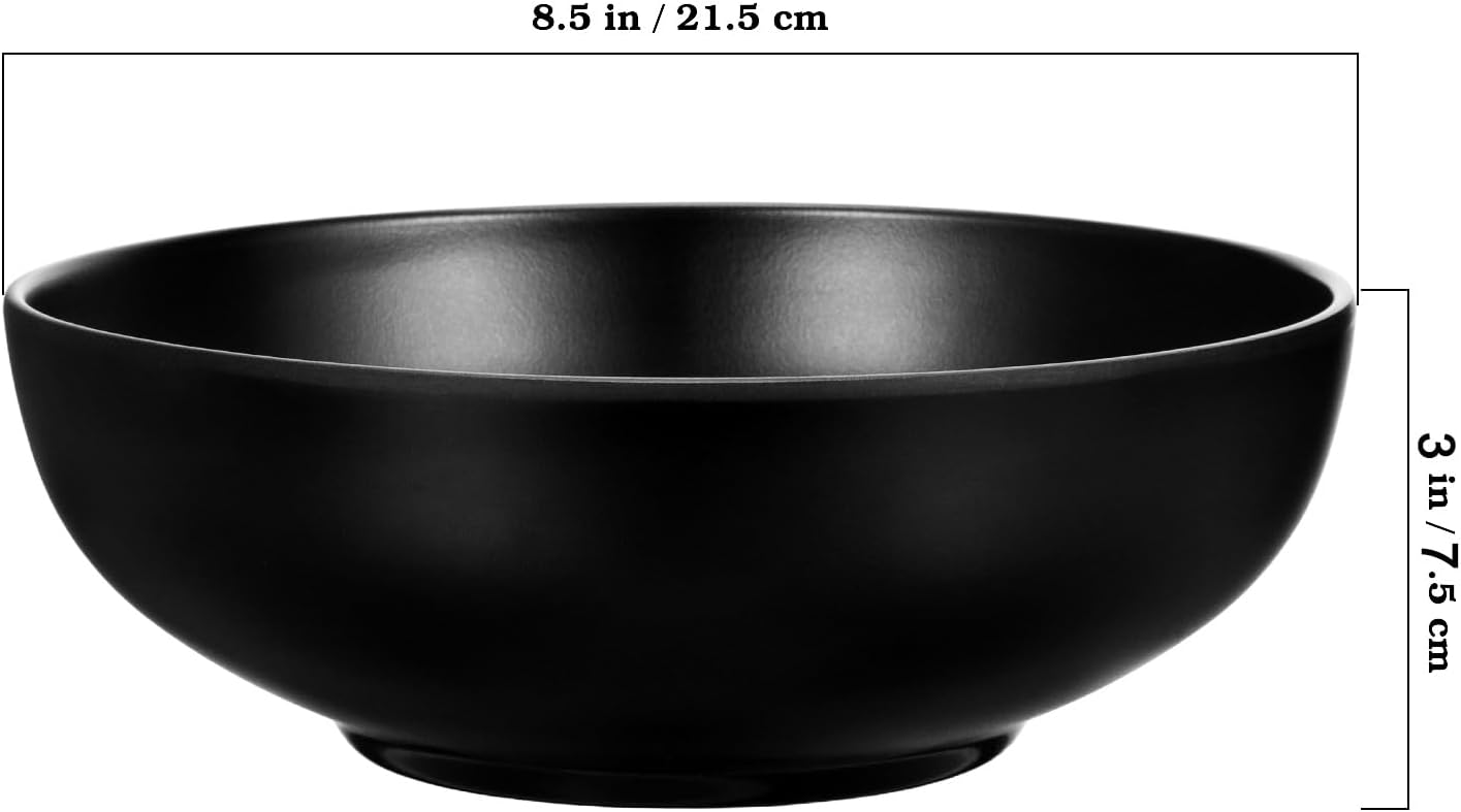 DOITOOL A5 Ramen Bowl Imitation Porcelain Noodle Container 8.46 in Stackable Serving Bowl for Soup Salad Pasta Home Restaurant Indoor Outdoor 1 pack