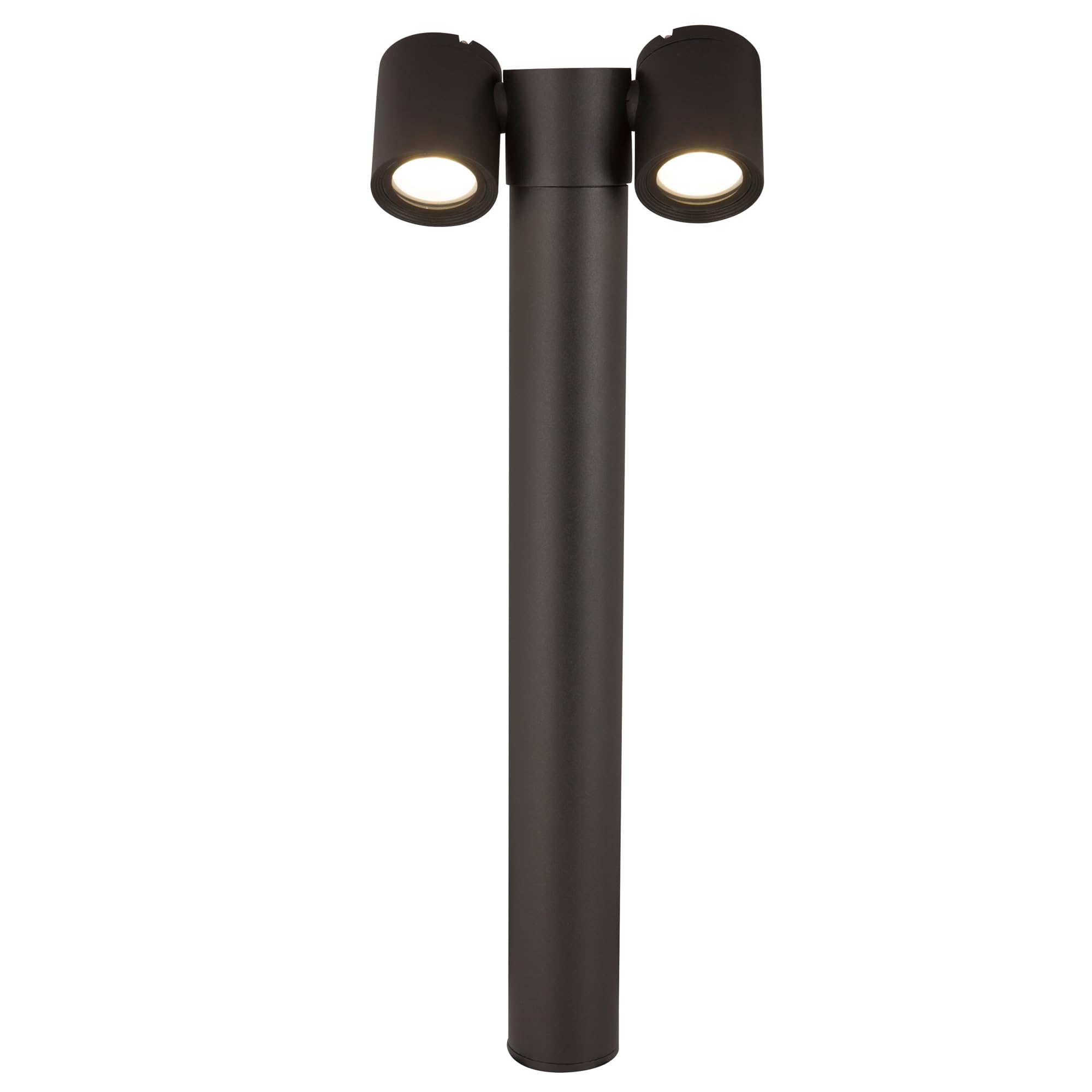 Réverbère extérieur borne lumineuse aluminium noir 2 x GU10 50 W IP54 230V