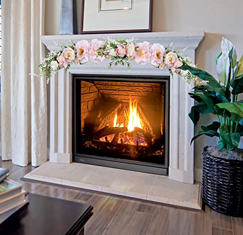 Insunsix 2Pcs Artificial Peony Flower Swag,18.9 Inch Arch Flowers Decorative Floral Swag Arrangements For Welcome Wedding Sign Arbor Decorations Front Door Wall Decor(Pink) #TOP6