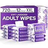 OPTEEL Adult Wet Wipes Lavender Scented – Soft Disposable Washcloths for Incontinence & Personal Hygiene 720 Count