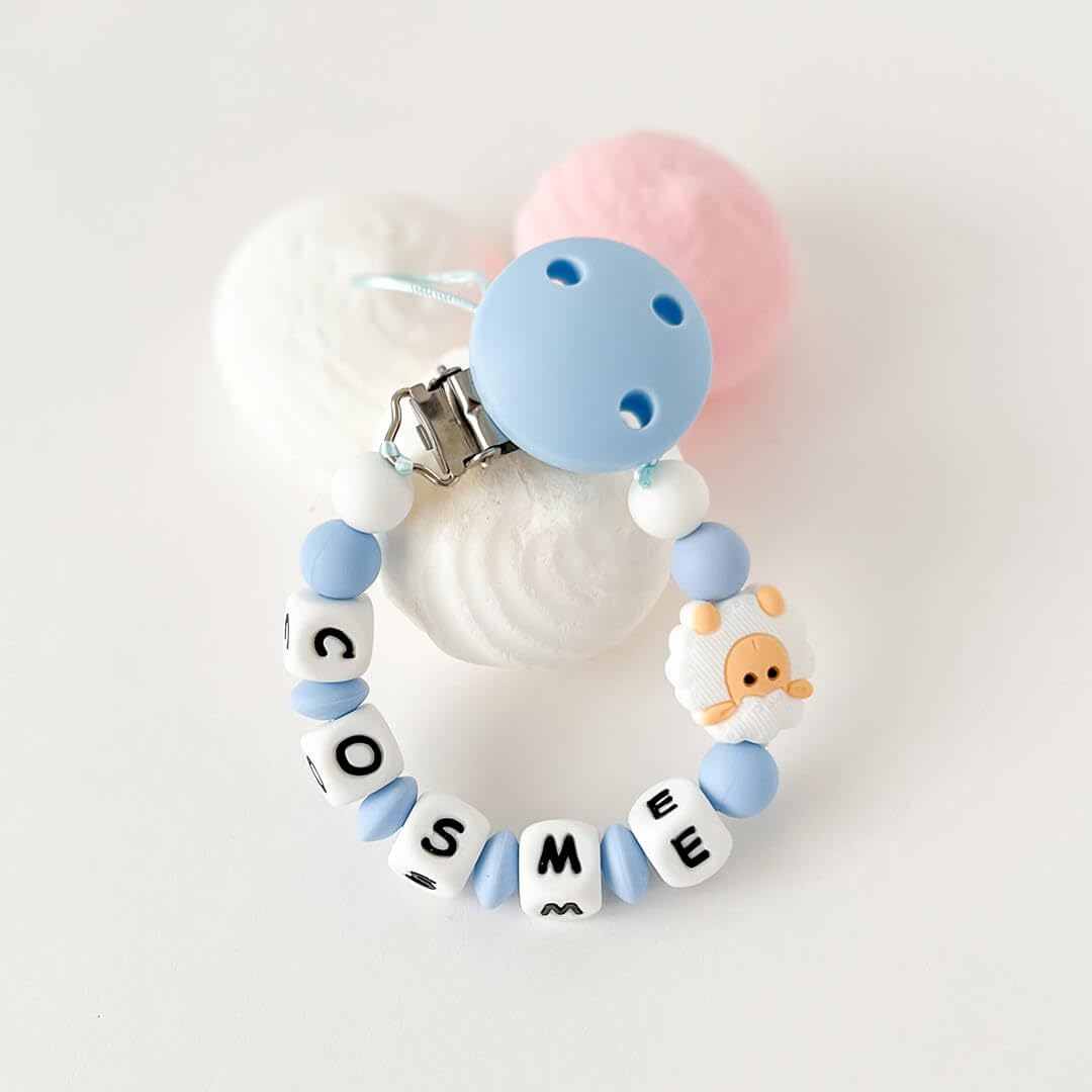 Canastilla Personalizada para Recien Nacido - Cesta regalo albornoz Dou dou y Babero y Albornoz - Regalos Bebé (Azul)