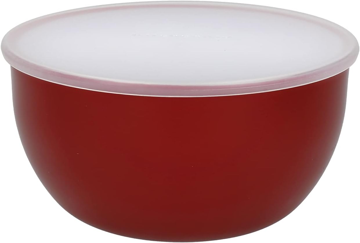 KitchenAid Plastic Prep Bowls for Kitchen Storage & Organisation, Set of 4, with Lids, Red, Empire Red, Medium - Image 5