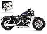  Auspuff Schalldämpfer Falcon für Harley Davidson Sportster 883 Iron (XL 883 N) 2014 silber