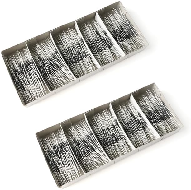 200Pcs 1N4148 Switching Diodes - 200ma 100V Efficiency Silicon Schottky Diode for Power Rectification, 4148 200 mA 100 Volt DO-35 Package for Electronics